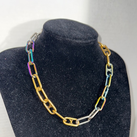 LIMITED LOUIS VUITTON BIG Multicolor Chain Link Necklace - Picture 2 of 10